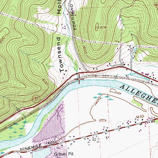 Topographic Map of Townsend Hollow, NY