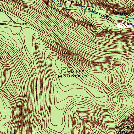 Topographic Map of Towpath Mountain, NY
