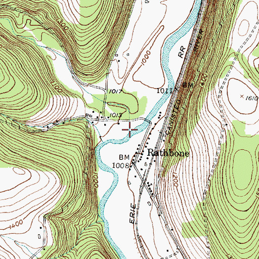 Topographic Map of Tracy Creek, NY