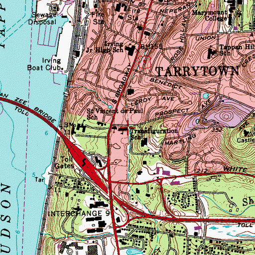 Topographic Map of Transfiguration School, NY