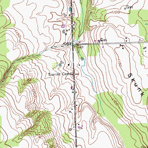 Topographic Map of Transit Cemetery, NY