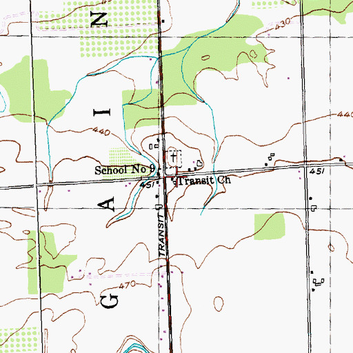 Topographic Map of Transit Church, NY