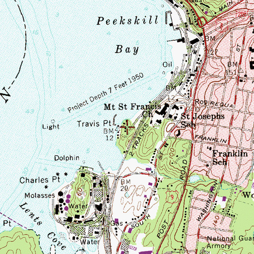 Topographic Map of Travis Point, NY
