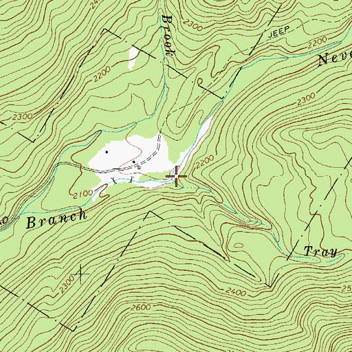 Topographic Map of Tray Mill Brook, NY
