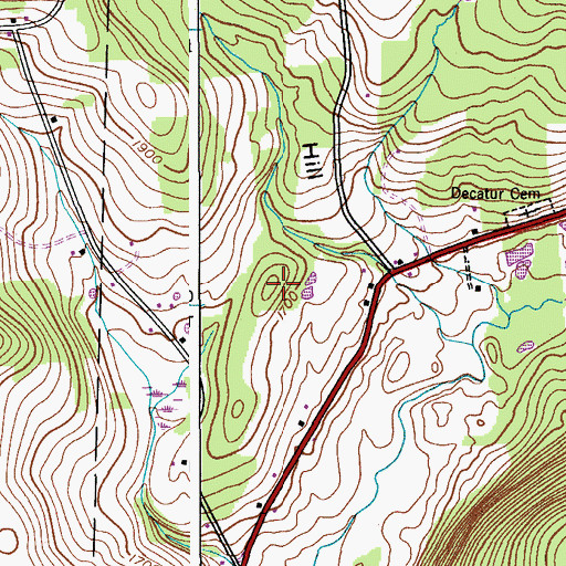 Topographic Map of Treet Hill, NY