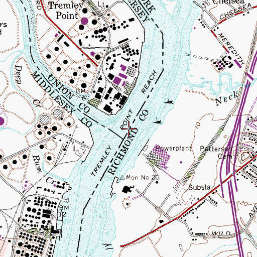 Topographic Map of Tremley Point Reach, NY