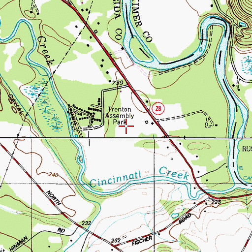 Topographic Map of Trenton Assembly Park, NY