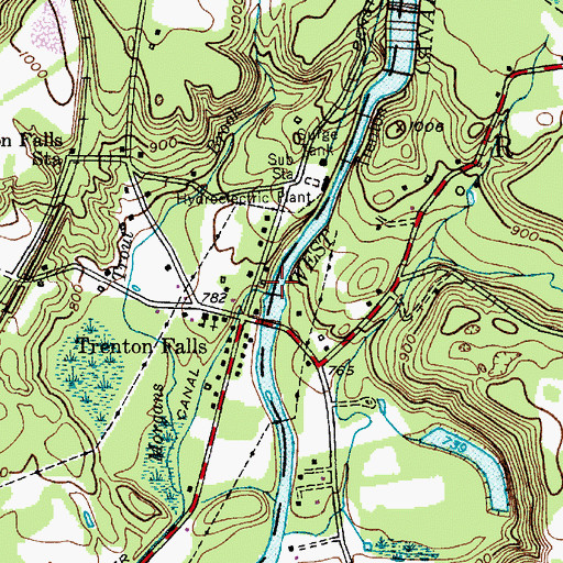 Topographic Map of Trenton Chasm, NY