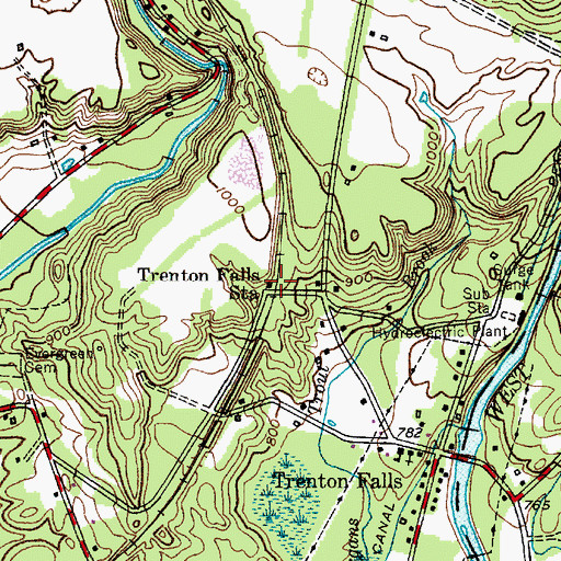 Topographic Map of Trenton Falls Station, NY