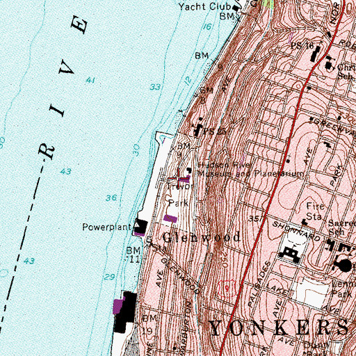 Topographic Map of Trevor Park, NY