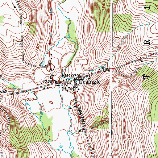 Topographic Map of Triangle, NY