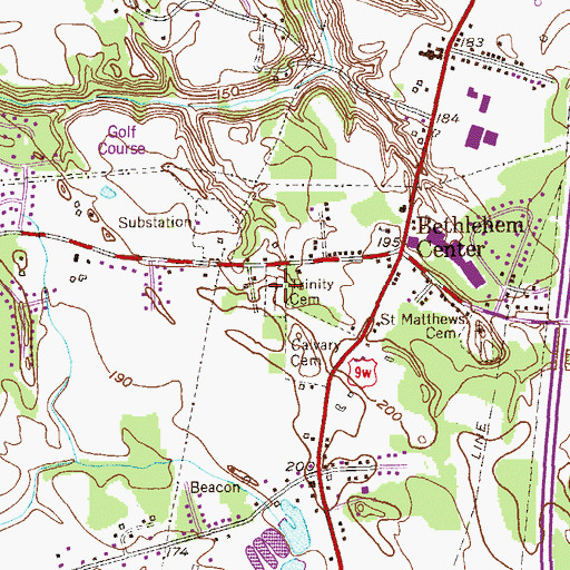Topographic Map of Holy Spirit Lutheran Cemetery, NY