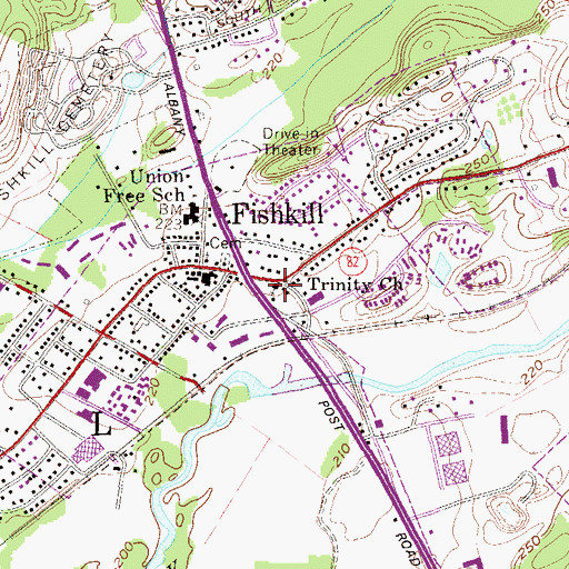 Topographic Map of Trinity Episcopal Church, NY