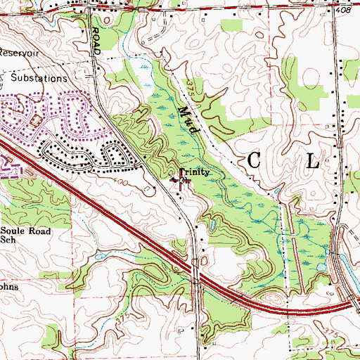 Topographic Map of Trinity United Methodist Church, NY