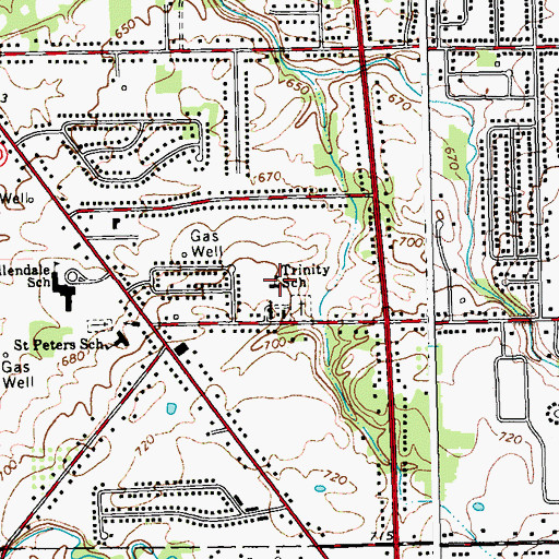 Topographic Map of Trinity Lutheran School, NY