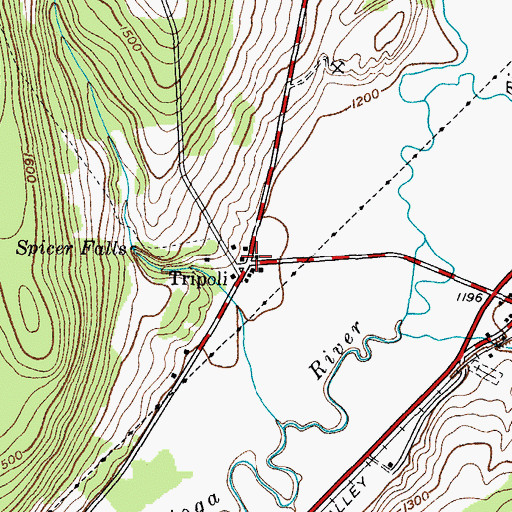 Topographic Map of Tripoli, NY