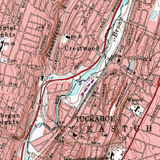 Topographic Map of Troublesome Brook, NY
