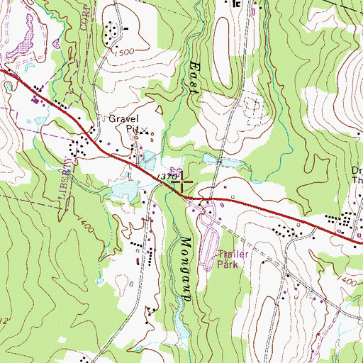 Topographic Map of Trout Brook, NY
