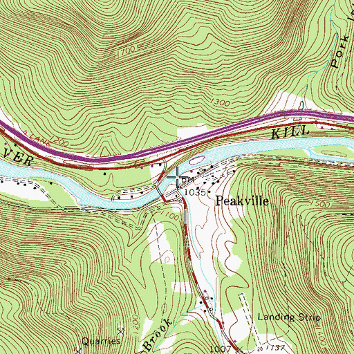 Topographic Map of Trout Brook, NY