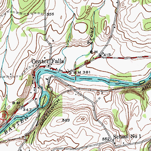 Topographic Map of Trout Brook, NY