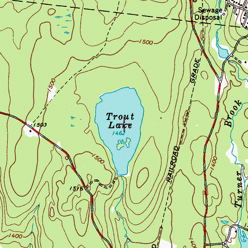 Topographic Map of Trout Lake, NY