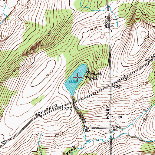 Topographic Map of Truitt Pond, NY
