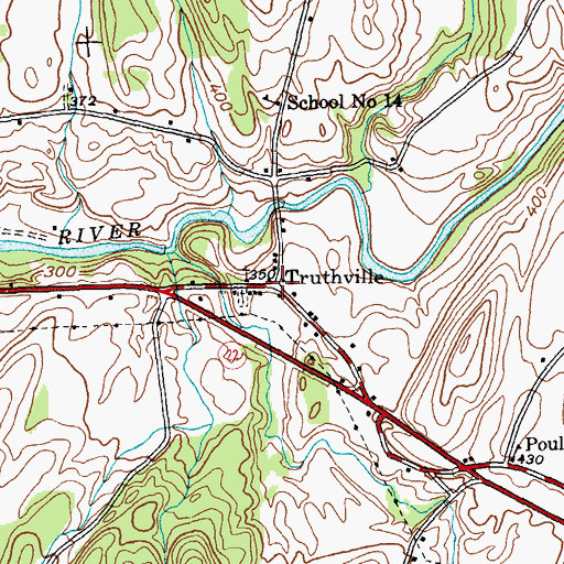 Topographic Map of Truthville, NY