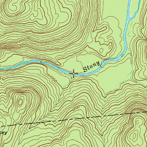Topographic Map of Trypoli Creek, NY
