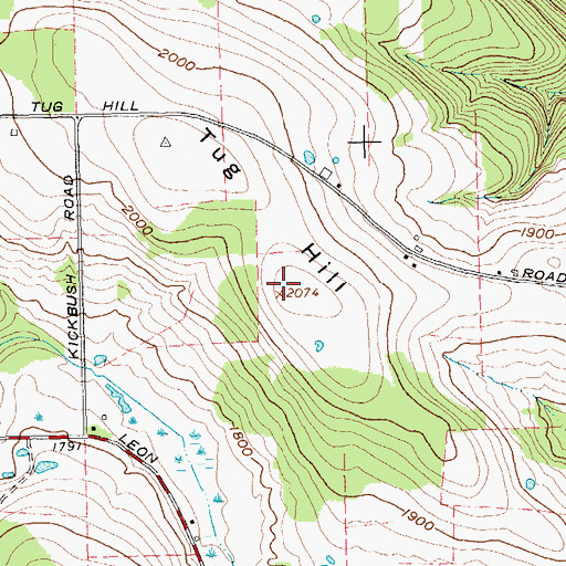 Topographic Map of Tug Hill, NY