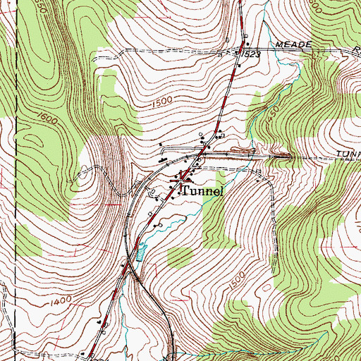 Topographic Map of Tunnel, NY