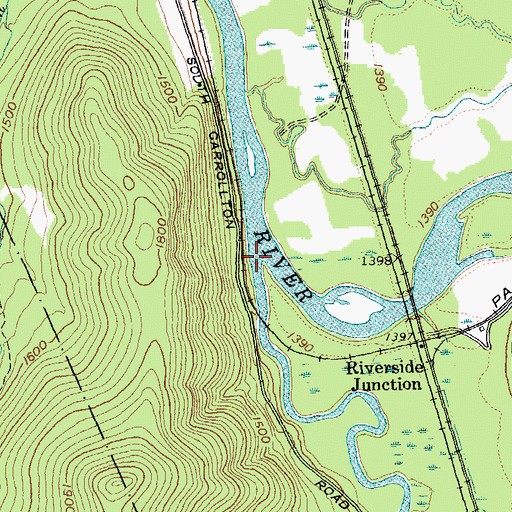 Topographic Map of Tunungwant Creek, NY
