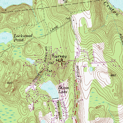 Topographic Map of Turkey Hill, NY