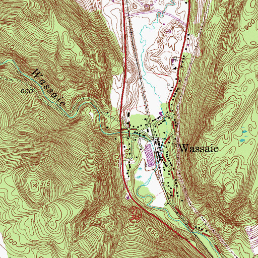 Topographic Map of Turkey Hollow, NY