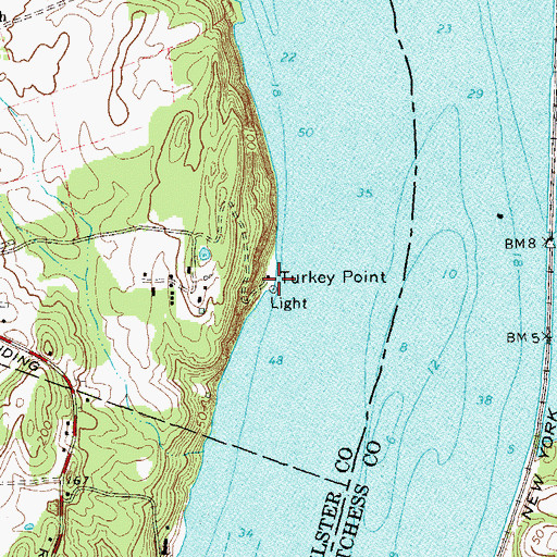 Topographic Map of Turkey Point, NY