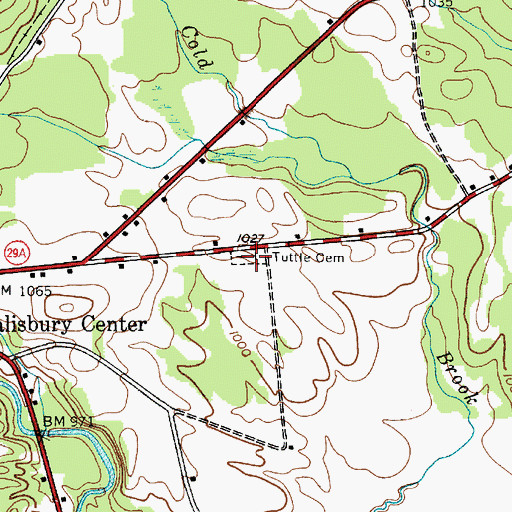 Topographic Map of Tuttle Cemetery, NY