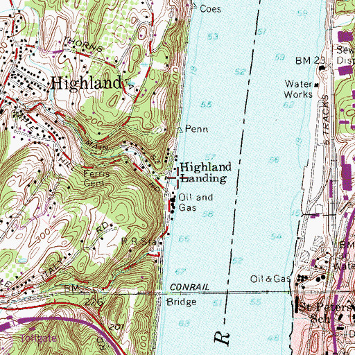 Topographic Map of Twaalfskill Creek, NY