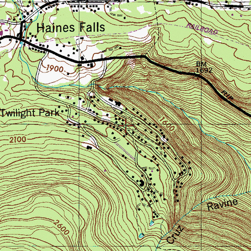 Topographic Map of Twilight Park, NY