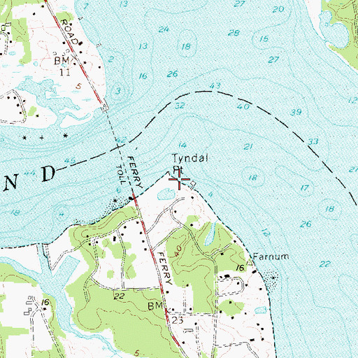 Topographic Map of Tyndal Point, NY