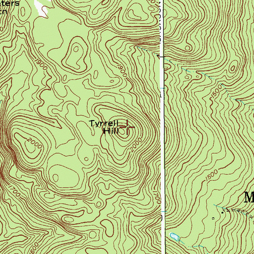 Topographic Map of Tyrrell Hill, NY