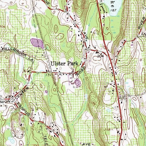 Topographic Map of Ulster Park, NY