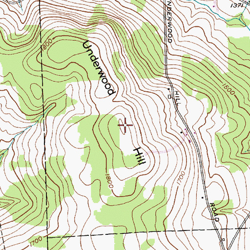 Topographic Map of Underwood Hill, NY