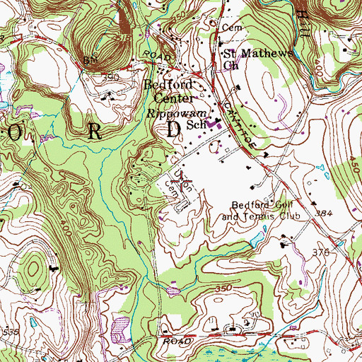 Topographic Map of Union Cemetery, NY