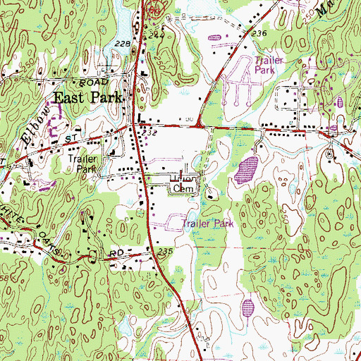 Topographic Map of Union Cemetery, NY