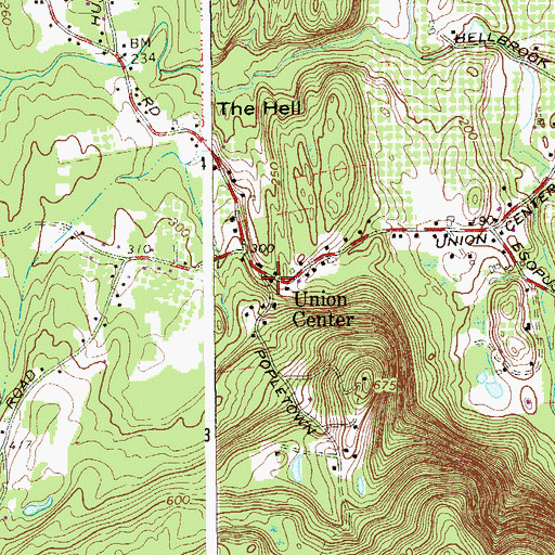 Topographic Map of Union Center, NY