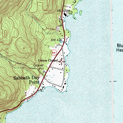 Topographic Map of Union Chapel, NY