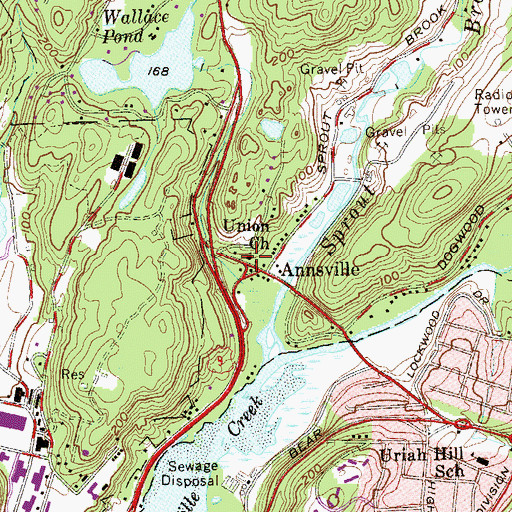Topographic Map of Union Church, NY