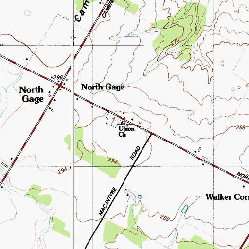 Topographic Map of Union Church, NY