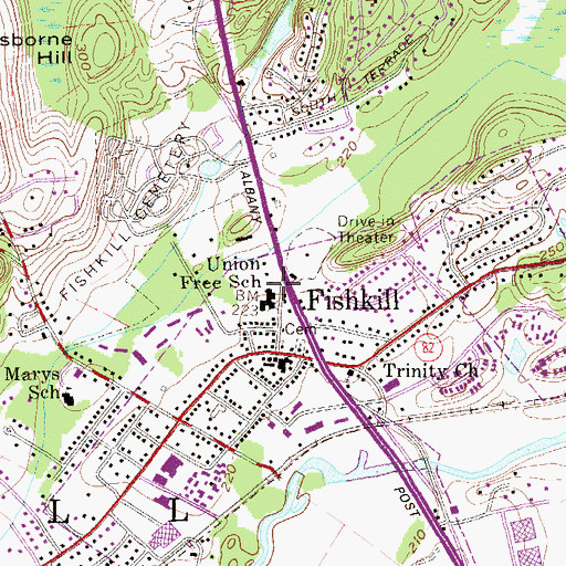 Topographic Map of Union Free School, NY