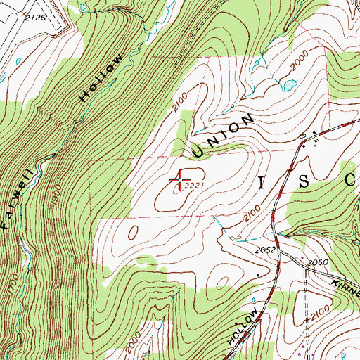 Topographic Map of Union Hill, NY