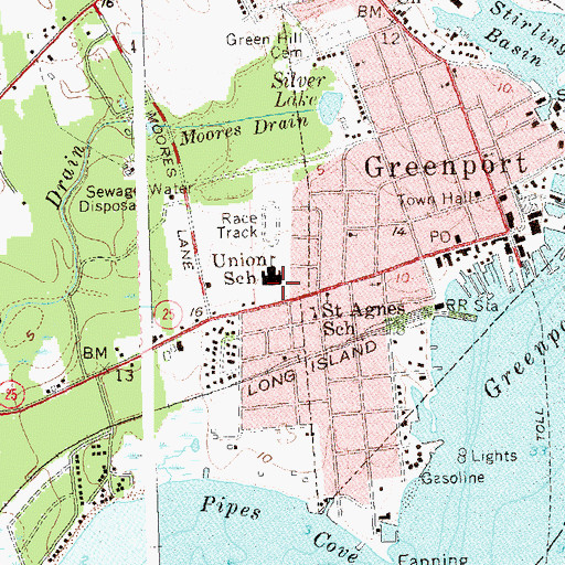 Topographic Map of Union School, NY